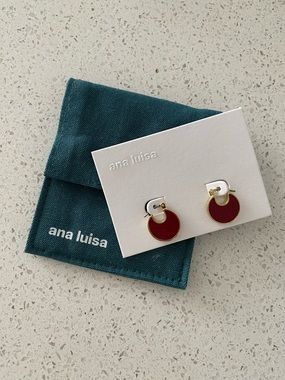 ana luisa | Mini Hana Earrings [Burgundy]